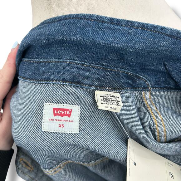 NEW Levi's Denim Dress Size XS Cotton Denim Button Front Collared Shirt Dress - Picture 9 of 11